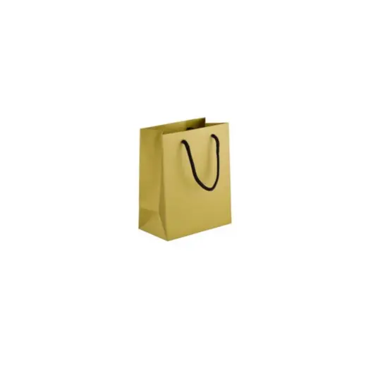 230gsm Matte Gift Bag - 14cm Gold Side